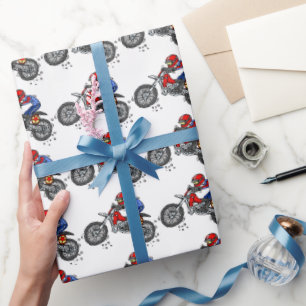 Cadeau Motocross Dirt Bike Anniversaire Papier d'envelopp