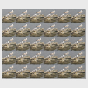 Cadeau Mouettes sur papier d'emballage