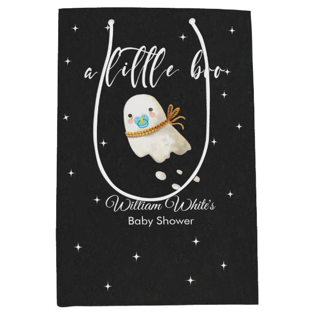 Cadeau Moyen Bébé mignon Fantôme Halloween Chute Douche Sac cad (Devant)