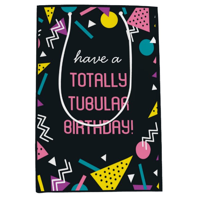 Cadeau Moyen Black Retro Funny 80s Slang Anniversaire Sac cadea (Devant)