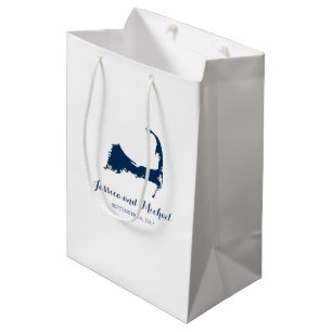 Cadeau Moyen Carte du cap Falmouth avec coeur   SAC D'INVITATIO