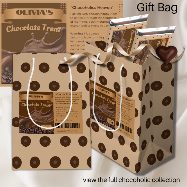 Cadeau Moyen Chocolat Personnalisé Goody Favor Sac Amusant uniq (Créateur téléchargé)