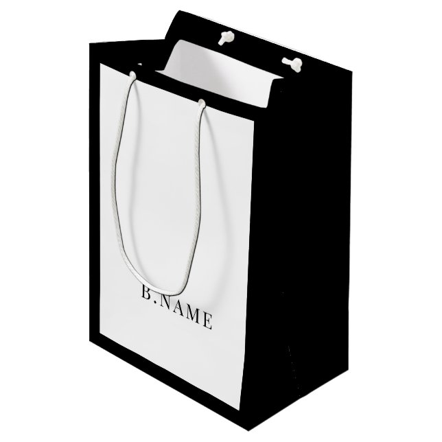 Cadeau Moyen Joli sac shopping affaires noir (Devant Angle)