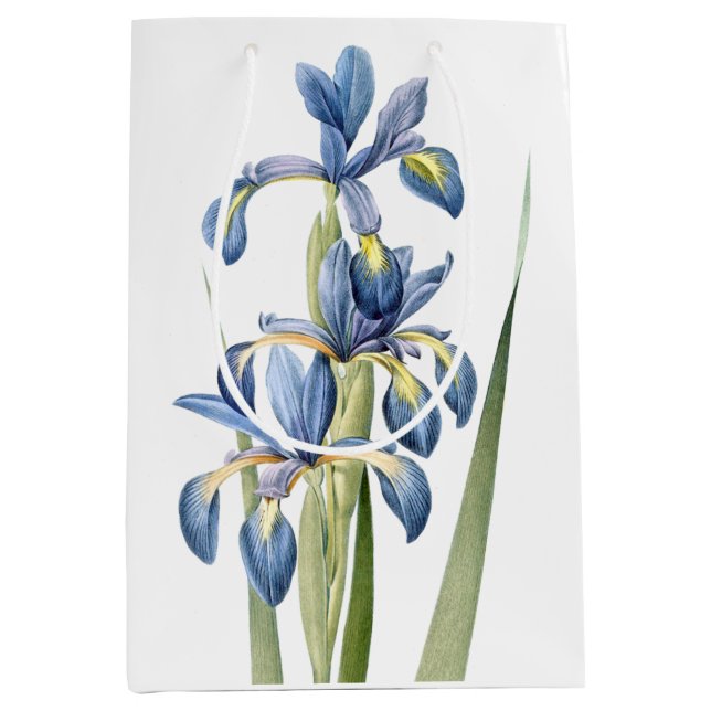 Cadeau Moyen L'iris bleu botanique fleurit le sac floral de (Devant)