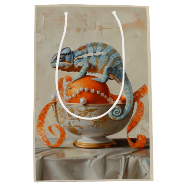 Cadeau Moyen Orange - Sac en papier (Devant)