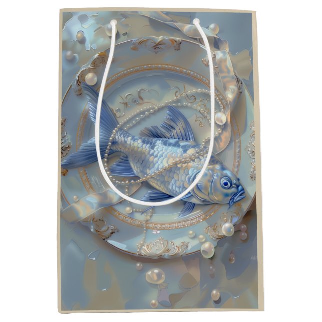 Cadeau Moyen Poisson - sac en papier (Devant)