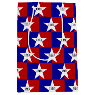 Cadeau Moyen Sac à cadeaux avec le drapeau de San Antonio, État
