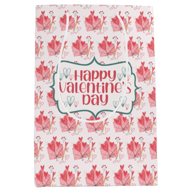 Cadeau Moyen Sac à cadeaux de la Saint-Valentin (Devant)