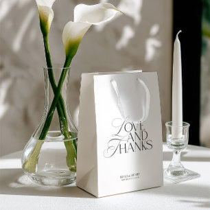 Cadeau Moyen Sac de bienvenue de mariage élégant moderne noir e