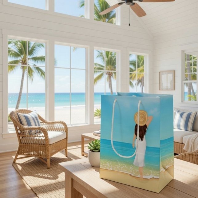 Cadeau Moyen Sac de bienvenue personnalisé pour maison de plage (Créateur téléchargé)