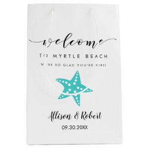 Cadeau Moyen Sac de bienvenue Starfish, Hôtes de mariage Destin