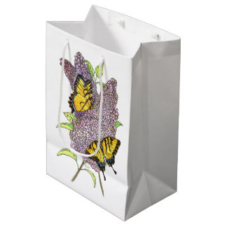 Cadeau Moyen Sac de fête - Papillons machaons