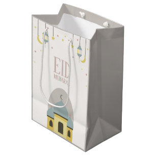 Cadeau Moyen sac de papier de Mubarak d'eid pour célébrer le
