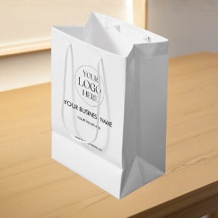 Cadeau Moyen Sac de shopping pour petites entreprises avec logo