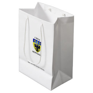Cadeau Moyen Sac en Papier avec le blason de L'Aigle Normandie