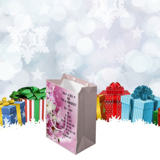 Cadeau Moyen Sac Floral Enfant de Dieu Psaume 139