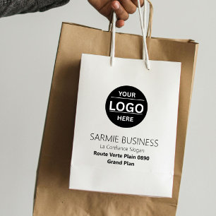 Cadeau Moyen Sac personnalisé de base Logo, Sac cabas pour entr