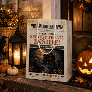 Cadeau Moyen Sac personnalisé pour friandises d'Halloween, Jour