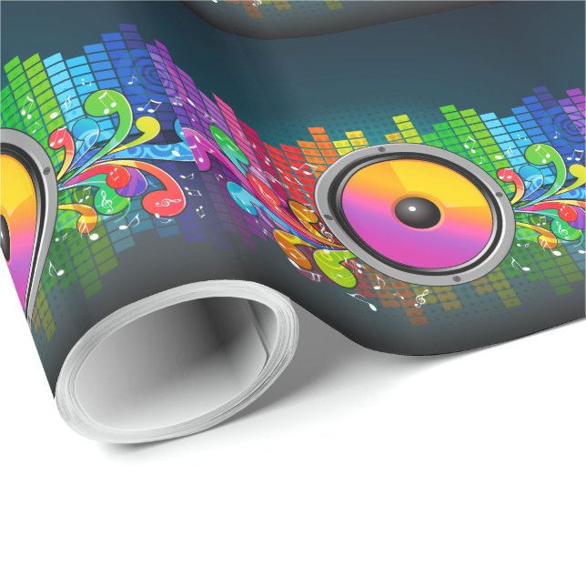 Cadeau Musique 22 Papier d'enveloppement (Coin rond)