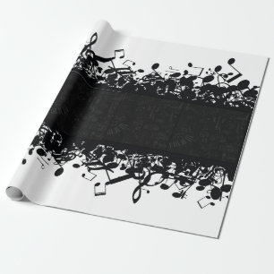 Cadeau Musique Note Guitare classique Papier d'enveloppem