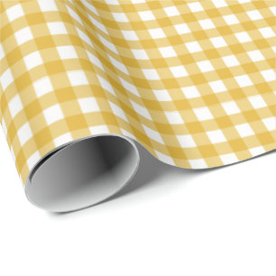 Cadeau Mustard Yellow Papier blanc à enveloppement En v