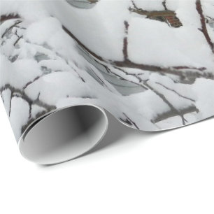 Cadeau NEIGE SUR le papier d'emballage de BRANCHES