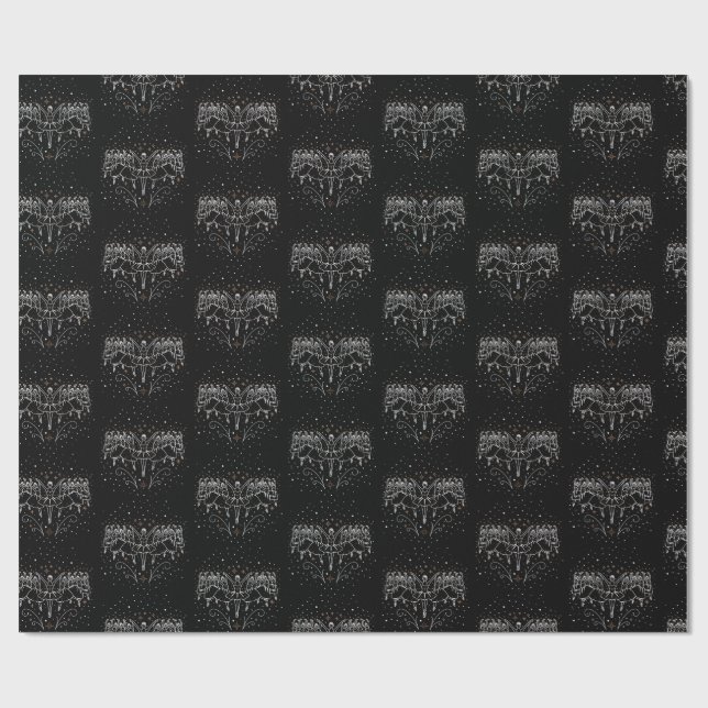 Cadeau Neuvième jour de Noël Papier à enveloppement de ca (Plat)