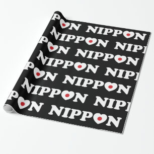 Cadeau Nippon Love Coeur Drapeau papier enveloppant