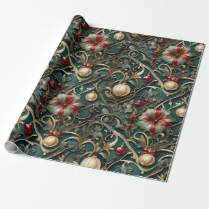 Cadeau Noël Art Nouveau Papier d'enrobage