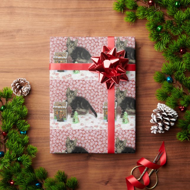 Cadeau Noël de Bandit : Papier d'enveloppement de chats m (Cadeau de vacances)