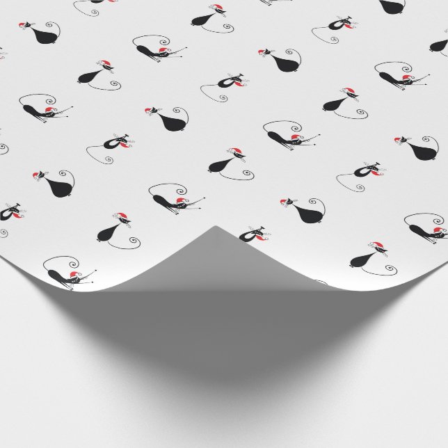 Cadeau Noël de Meowy - Papier de Noël de Kitty plafonné (Coin)