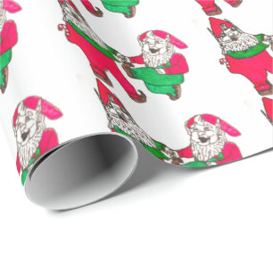 Cadeau NOËL ELVES DANGEREUSES enveloppant du papier