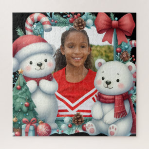 Cadeau Noël Oursons Polaires Menthe Poivrée Puzzle
