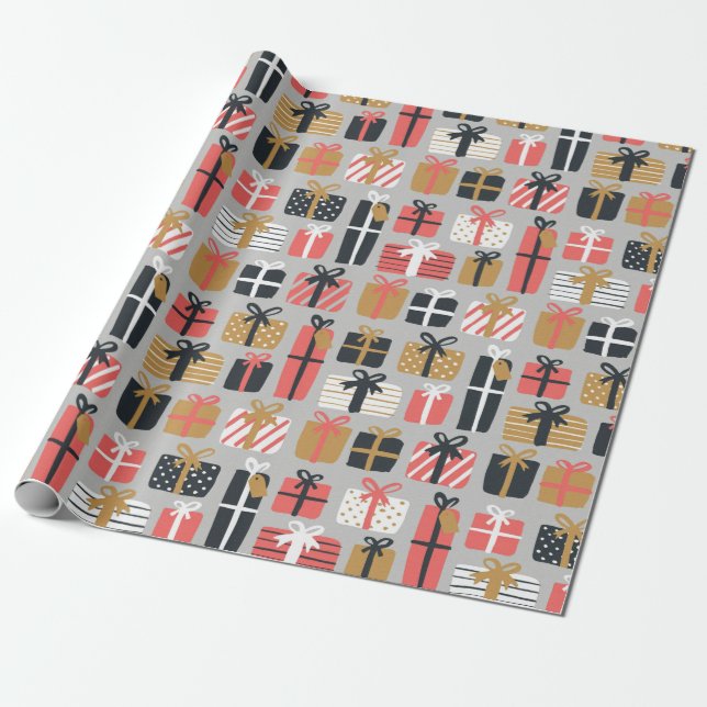 Cadeau noël présente papier d'emballage (Déroulé)