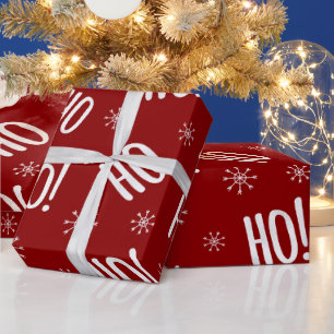 Cadeau Noël Vacances Ho Ho Rouge Blanc Papier à enveloppe