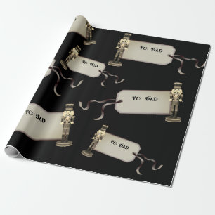 Cadeau Noir Casse-Noir À Papa Papier Enveloppant Noël