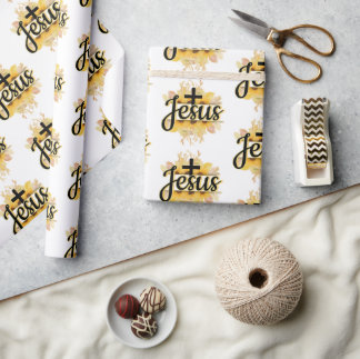 Cadeau Nom de Jésus avec les tournesols et le papier d'en