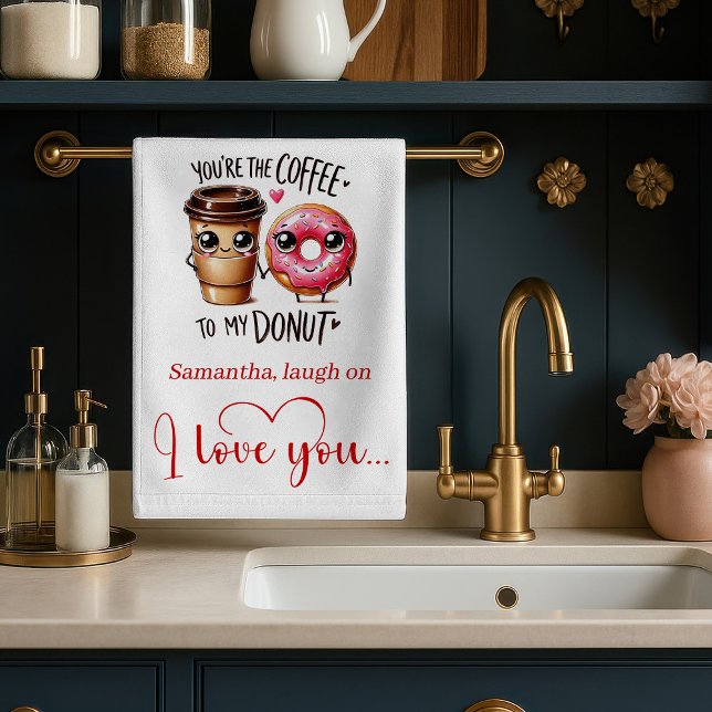 Cadeau Nom Personnalisé pour Petite Amie Serviette (Custom Name Gift for Girlfriend Valentine Towel)
