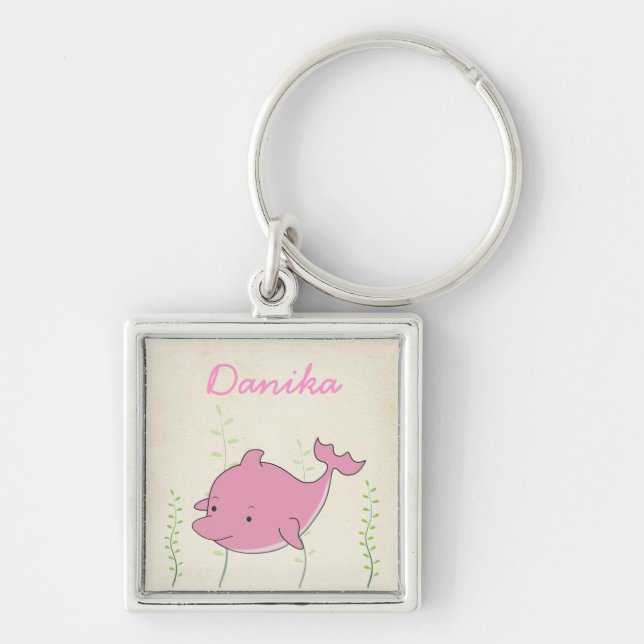 Cadeau nommé de Keychain de porte-clés de filles r (Devant)