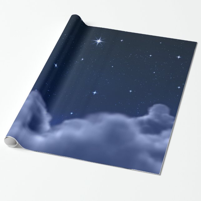 Cadeau Nuages en papier d'emballage de l'espace (Déroulé)