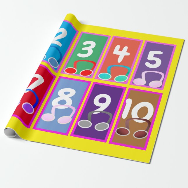 Cadeau Numéros de mathématiques précoces 1 à 10 Papier d' (Déroulé)