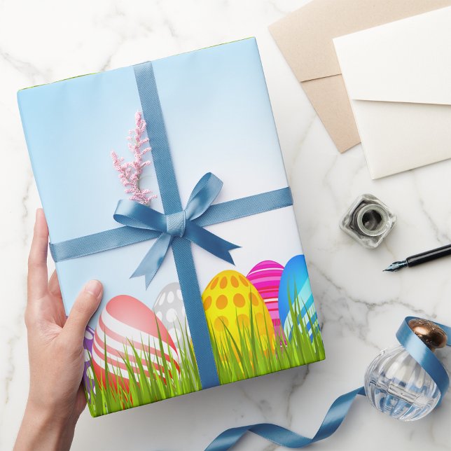 Cadeau OEufs De Pâques Dans Du Papier D'Enveloppement De  (Créateur téléchargé)