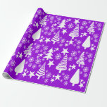 Cadeau Oh Christmas Tree Papier d'emballage pourpre<br><div class="desc">Ce papier d'emballage Oh Christmas Tree Purple est conçu par l'artiste Amanda DeShane.</div>
