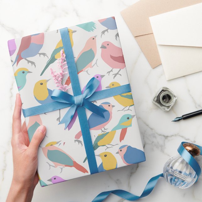 Cadeau Oiseaux Ensemble Animaux Enveloppement Papier (Créateur téléchargé)