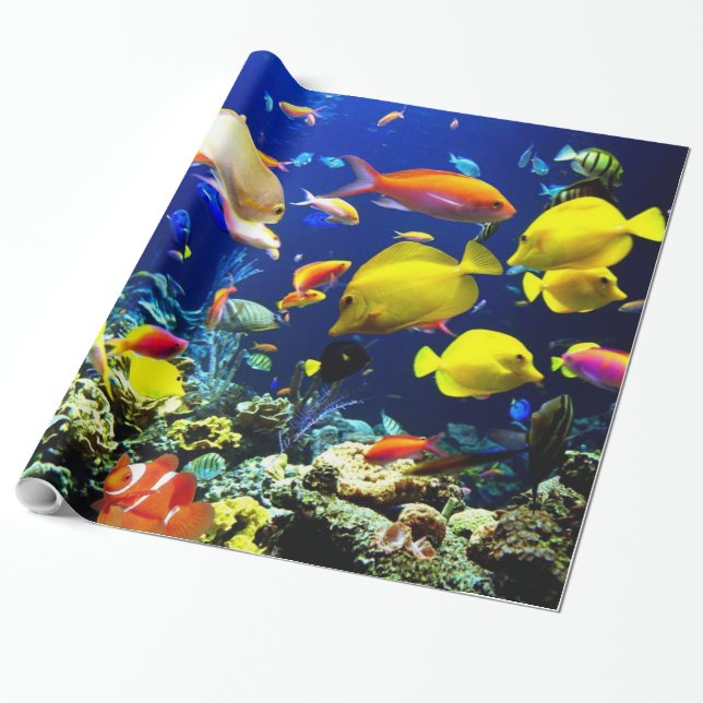 Cadeau Options d'image sous-marine 5-6 Papier d'enveloppe (Déroulé)