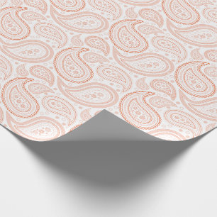 Cadeau Orange lumineuse de Paisley sur le papier