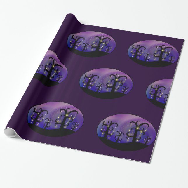 Cadeau Orchard des étoiles enveloppant du papier (Déroulé)