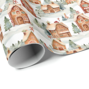 Cadeau Pain d'épices Maison papier d'enveloppement de Noë