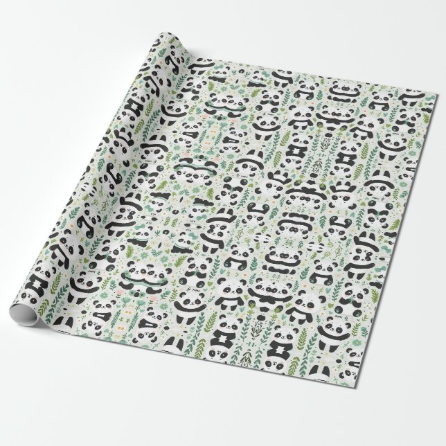 Cadeau Panda Magic : Conception de papier d'enveloppement (Déroulé)