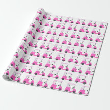 Panier de golf rose Motif papier d'enveloppement